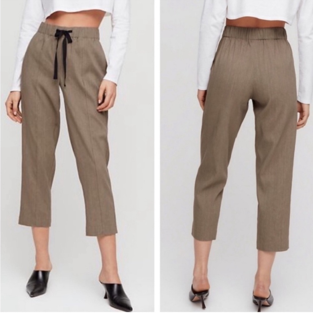 Babaton Errol Linen Cropped Pant